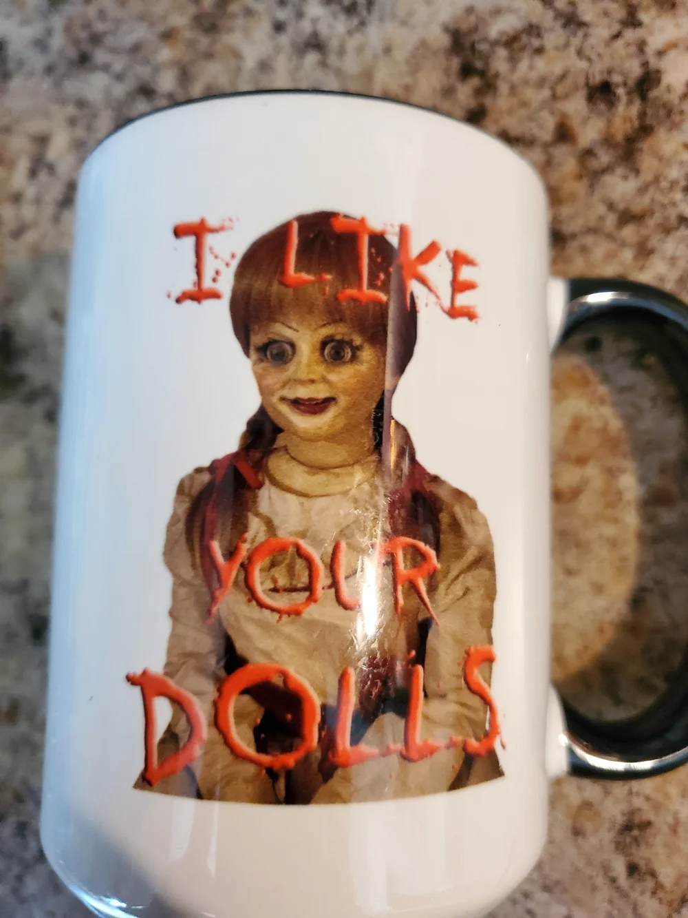 Annabelle White & Black Novelty Mug - GUC